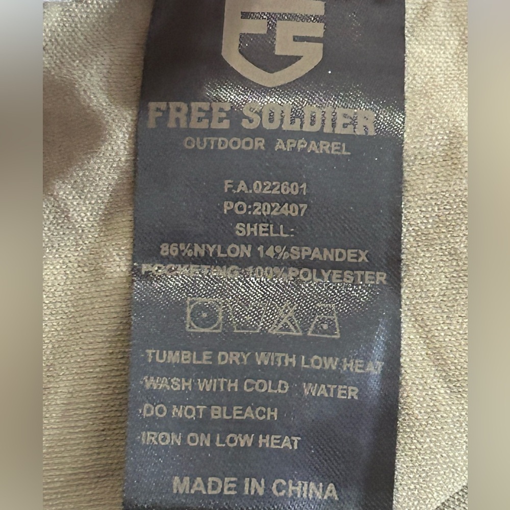 Free Soldier Pants Mens 38x34 Radiant Tactical Cargo Khaki Lightweight Quick Dry - Picture 4 of 8